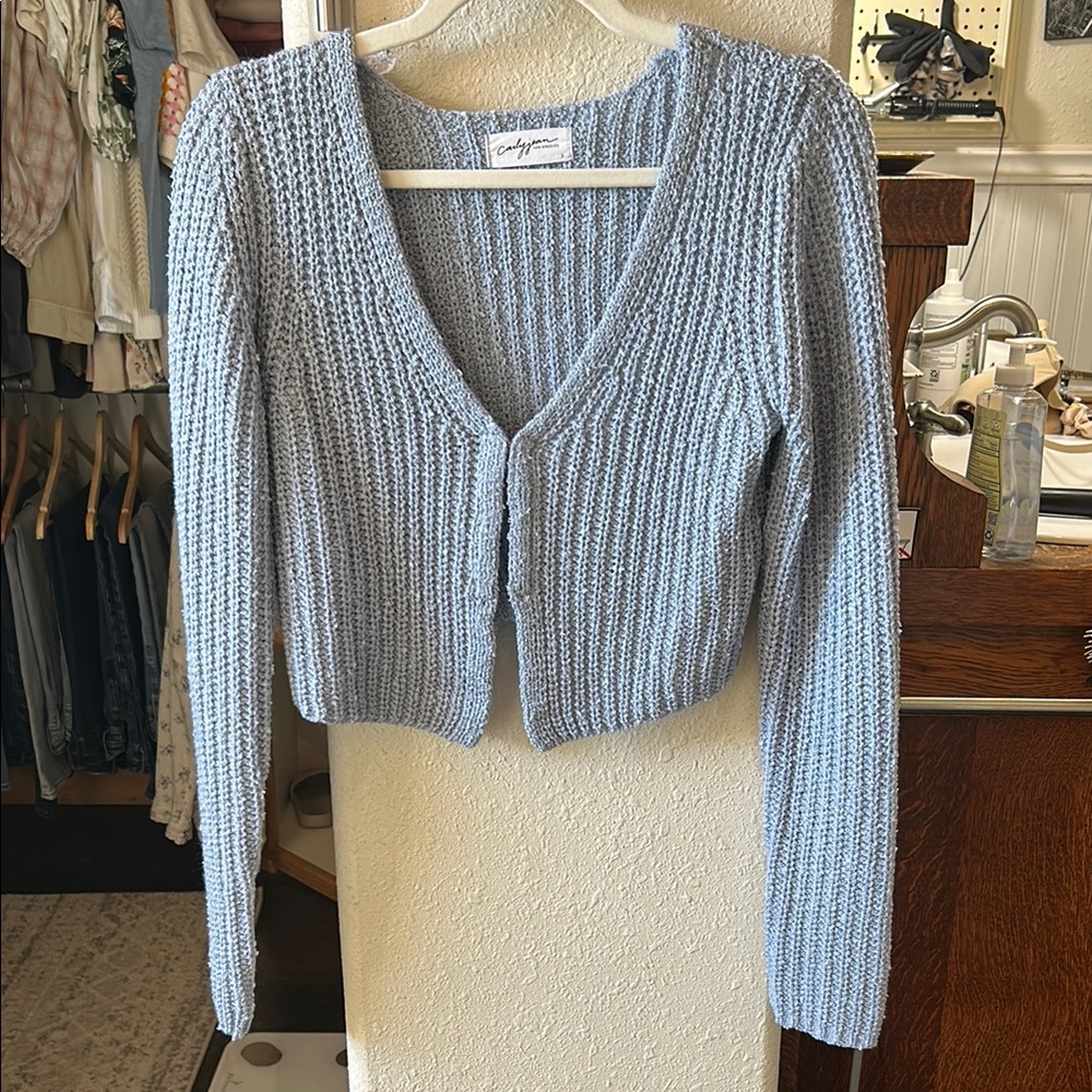 Cozy Blue Knit Sweater